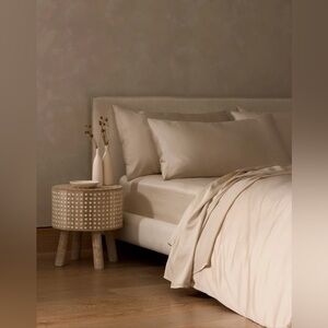 Luxury Oat Bedding Sheet Set by Cozy Earth- Bamboo Bedding Deluxe Bundle